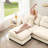 Beige 2 Sectional With Movable , Soft Chenille, Ergonomic Design, Cushion, Suitable For Small Living Areas Modular Couch High Foam, Pleated , Multiple Combinations,-1097582386-1097582384