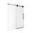 56"-60"W*72" H Frameless Single Sliding Shower Door – 5/16" (8mm) Clear Tempered Glass, Bypass Design with Matte Black Finish
