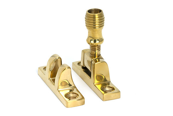 Beehive Brighton Fastener - Narrow (Square), Polished Brass