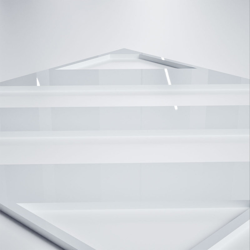 Panneaux muraux décoratifs en acrylique Strymon, très petit, l 7 3/8 po x H 7 3/8 po x T 1/8 po, blanc, Blanc
