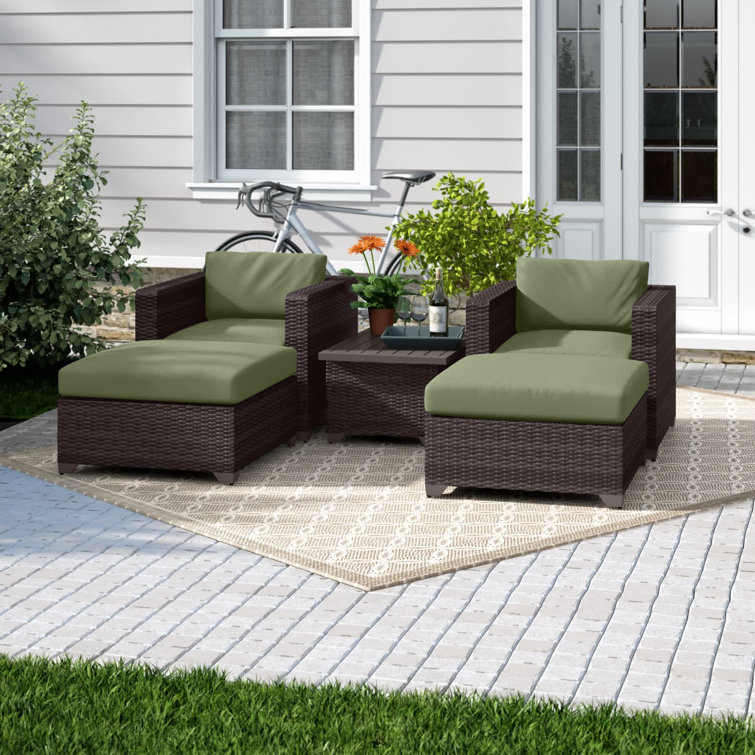 Larren 2 - Person Patio Conversation Sets with Cushions