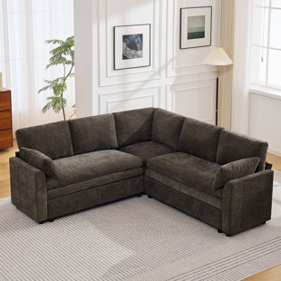 Modular Sectional Sofa with Chaise Lounge, Comfy Deep Dual-Layer Cushion Couch