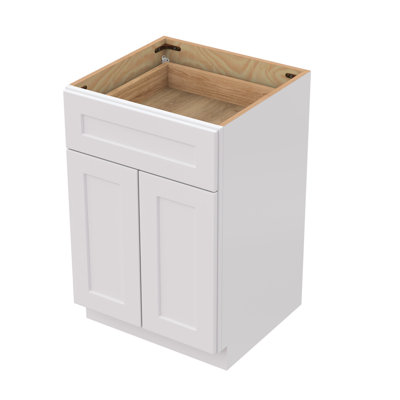 Armoire de cuisine en bois massif blanc avec charnières à fermeture douce, 1 tablette pour la lessive, salle de bain, espaces compacts, assemblage facile (l 27 po x H 34,5 po x P 24 po à nettoyer)