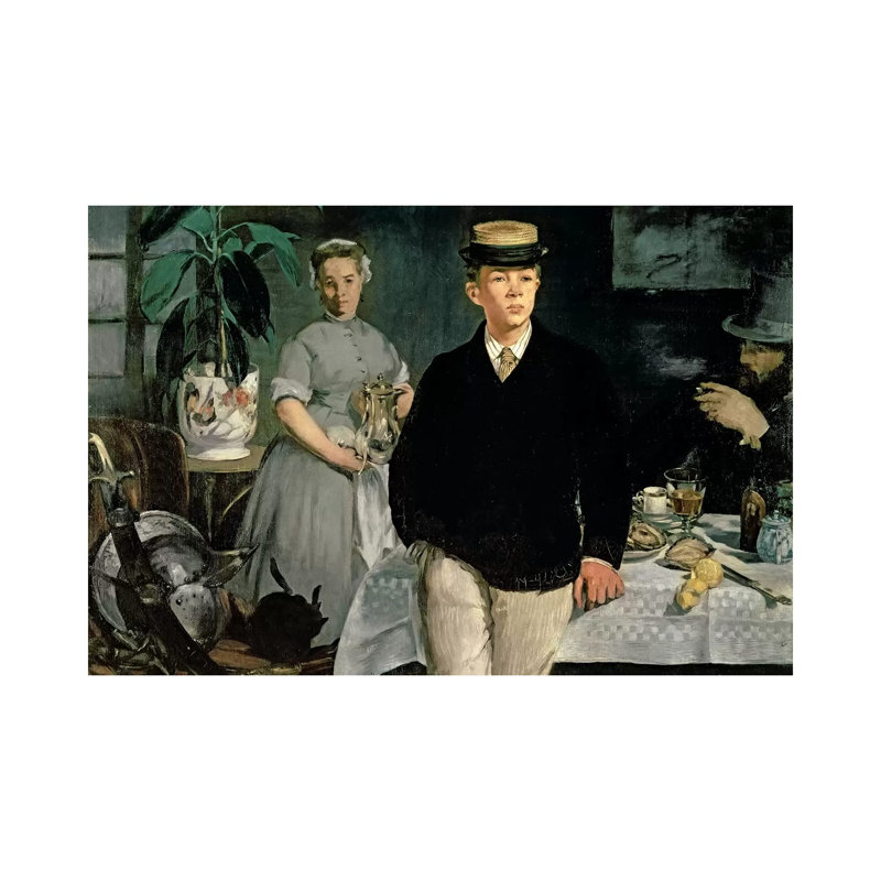 Luncheon In The Studio by Edouard Manet - Wrapped Canvas Painting, 20.32cm H x 30.48cm W x 1.91cm D