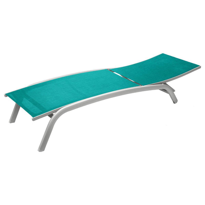 Manha 194cm Long Reclining Single Chaise, Dark Turquoise