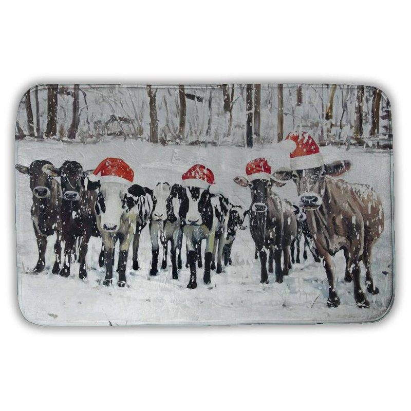 Hallfrid Microfiber Non-Slip Bath Mat, 34" W x 21" L