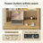 Writing Desk With Arch Hutch, Fluted Drawer & Storage Shelves, Modern Wood Computer Desk With Storage For Home Office, Bedroom, Small Space-564998571