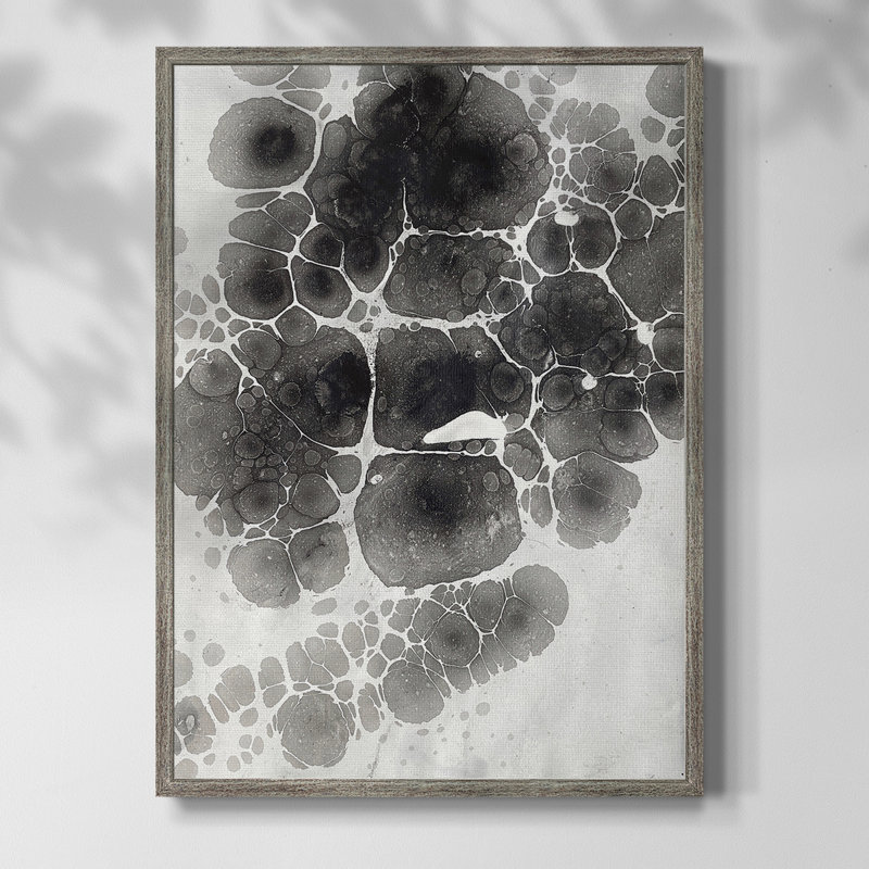 Marbling XII Framed Print - Solid Wood, 21" H x 17" W