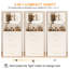 Coiffeuse 3 en 1 avec grand rangement - Coiffeuse blanche pour chambre, plateau en verre apparent, tiroirs et rangements