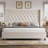 Bed Frame with 61.4" Tall Headboard Upholstered Velvet Platform Bed-573730003-573730001