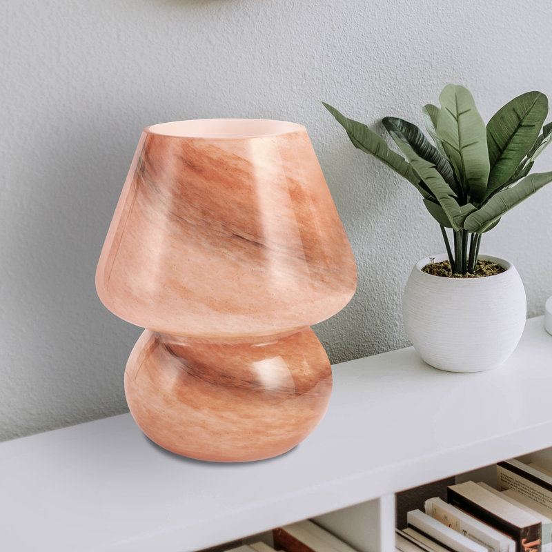 Lampe de chevet rétro en verre DEL