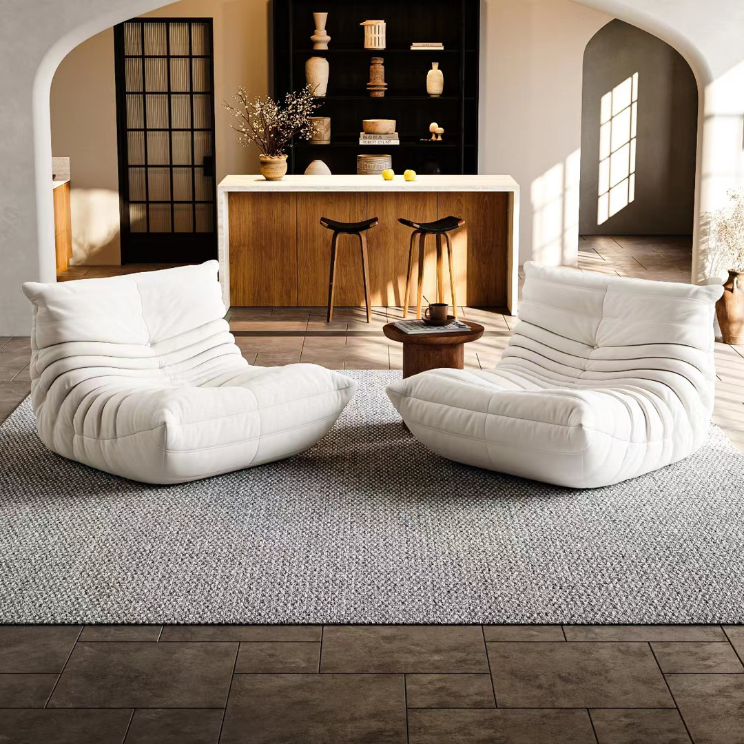 Suede Armless Bean Bag Chair & Lounger Soft Lounge Chair Lazy Sofa