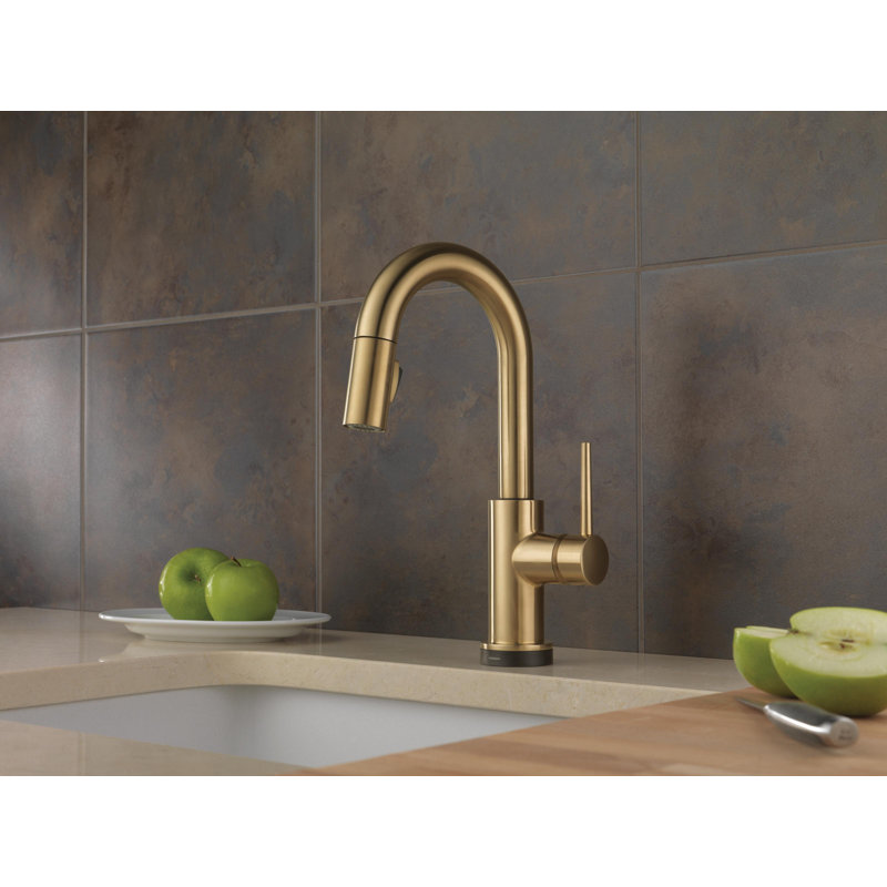 Trinsic Pull Down Touch Bar Faucet, Brilliance Champagne Bronze