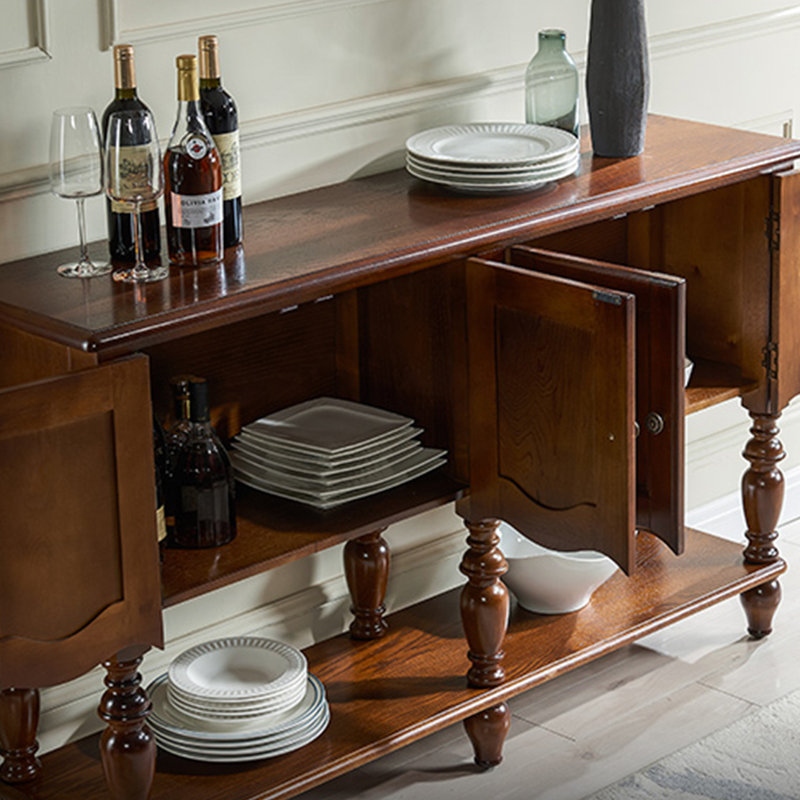 Console American, H 35,04 po x l 51,18 po x P 14,96 po, Brun