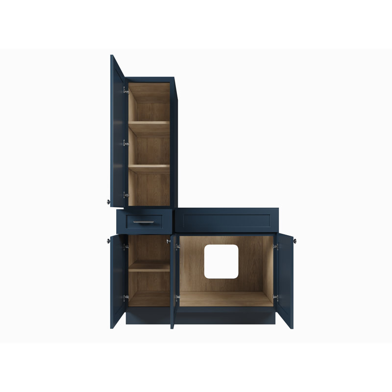 Meuble-lavabo simple 45 po Disar, Bleu