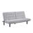 Convertible Futon Sofa Bed, Biscuit Tufted Cushions, Gray 81 Inch-130982899