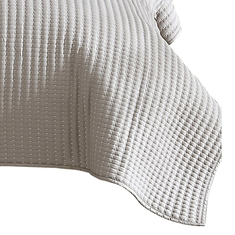 Ensemble de courtepointe en microfibre beige et beige 3 pièces, Courtepointe très grand et 2 très grandes taies 