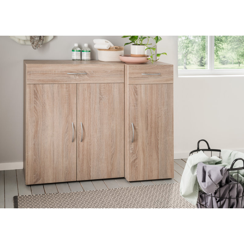 Alf Solid Wood 40cm W 1 - Drawer Chest of Drawers, Oak Sawed Raw