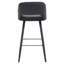 Upholstered Bar Stool with Stainless Steel Frame-413690442-413690443