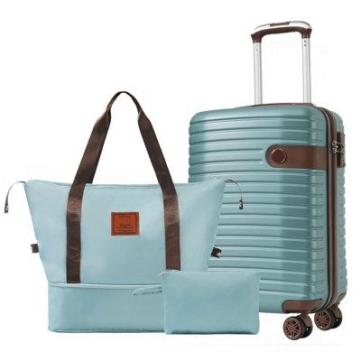 Luggage Sets 3 Piece Carry On Luggage 22X14x9 Airline Approved, Lightweight Hardshell ABS Suitcases With Wheels, 20 Inch