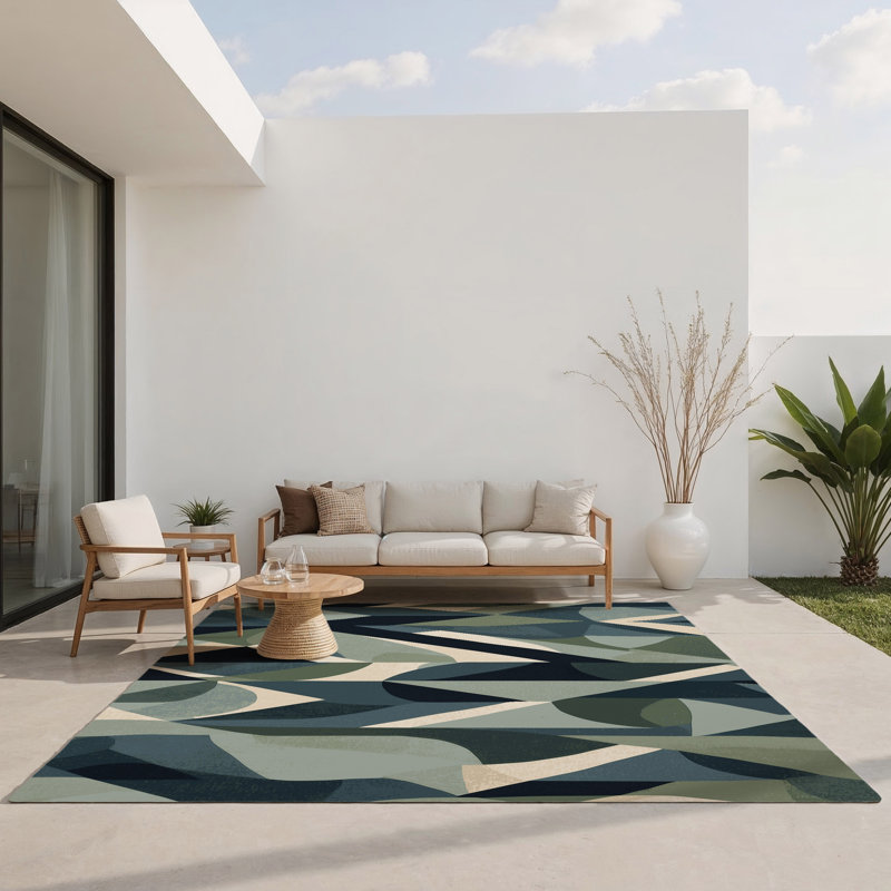 Tapis velours intérieur et extérieur Mirage, Rectangle 1 pi 6 po x 2 pi 6 po