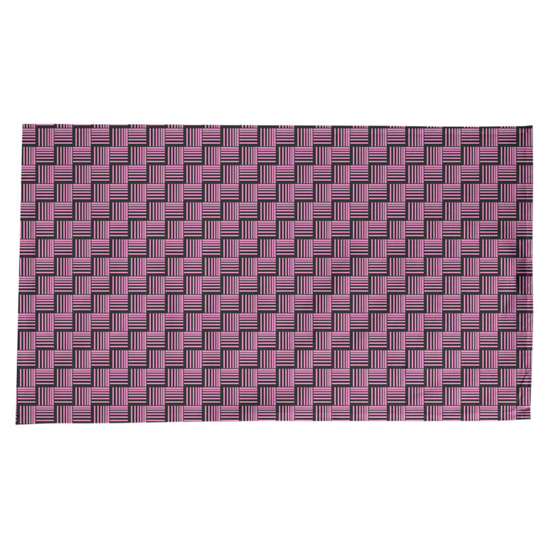 Rayures nattes classiques Nappe, Rose/noir