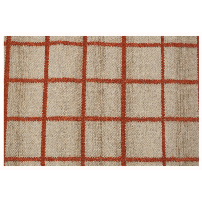 Sabahat Geometric Hand Knotted Area Rug, Rectangle 60 x 120cm