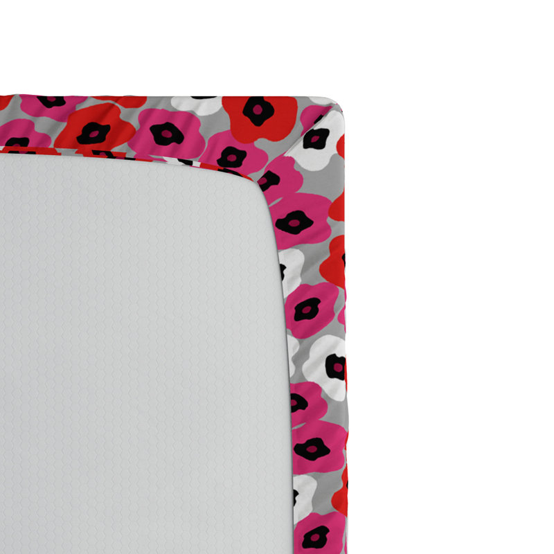 Microfiber Fitted Sheet, Queen Fitted Sheet, Floral