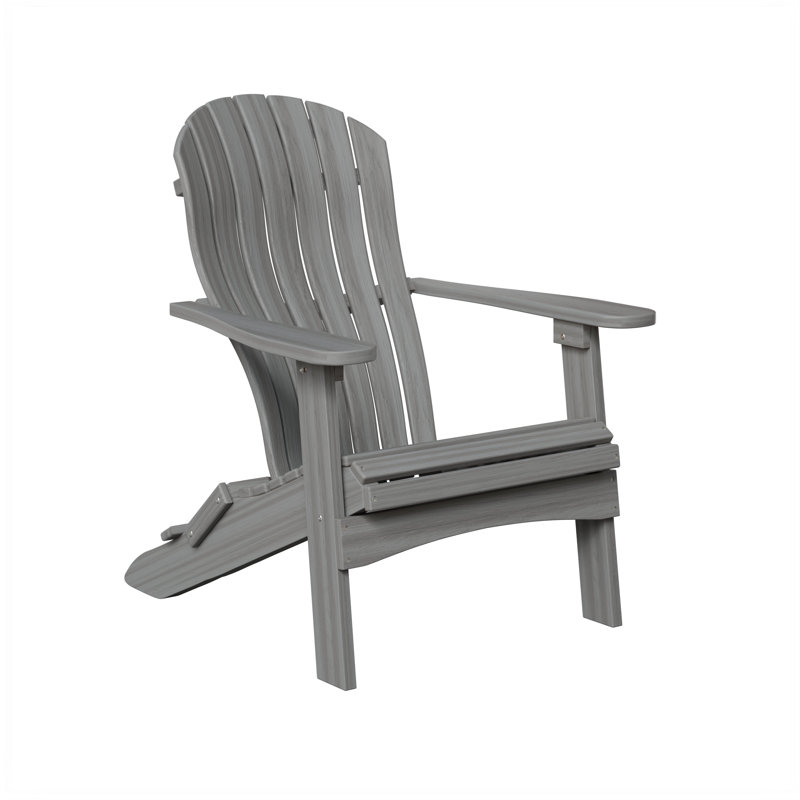 Berlin Gardens Contour Folding Adirondack Chair, Driftwood Gray
