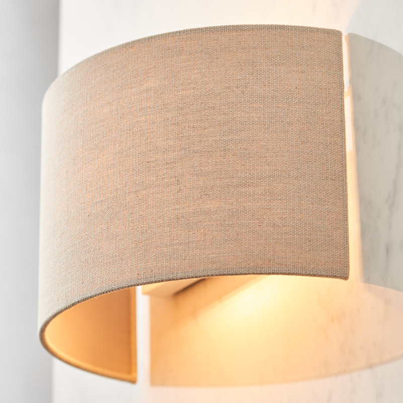 Paige Flush Mounted Sconce, Natural