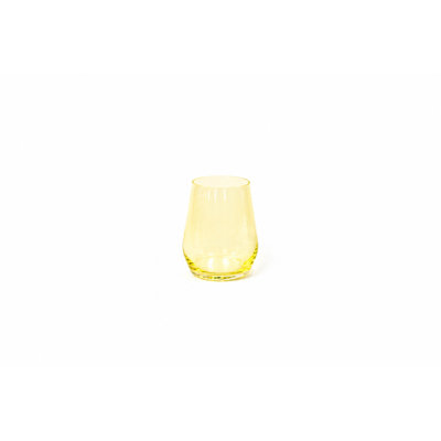 Lemon Drop Colored Wine Glass - Set of 6 - Stemless