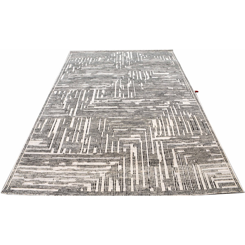 Contemporary, Stuart Street Collection One-of-a-Kind Rectangle 6'1" X 9'2" Hand Knotted Area Rug