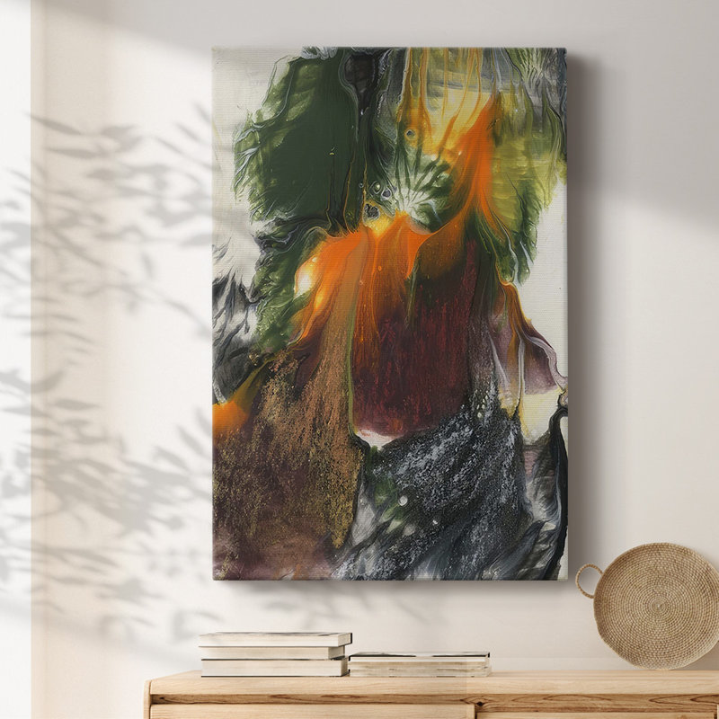 Orange vert I, reproduction d'art sur toile, H 12 po x l 8 po