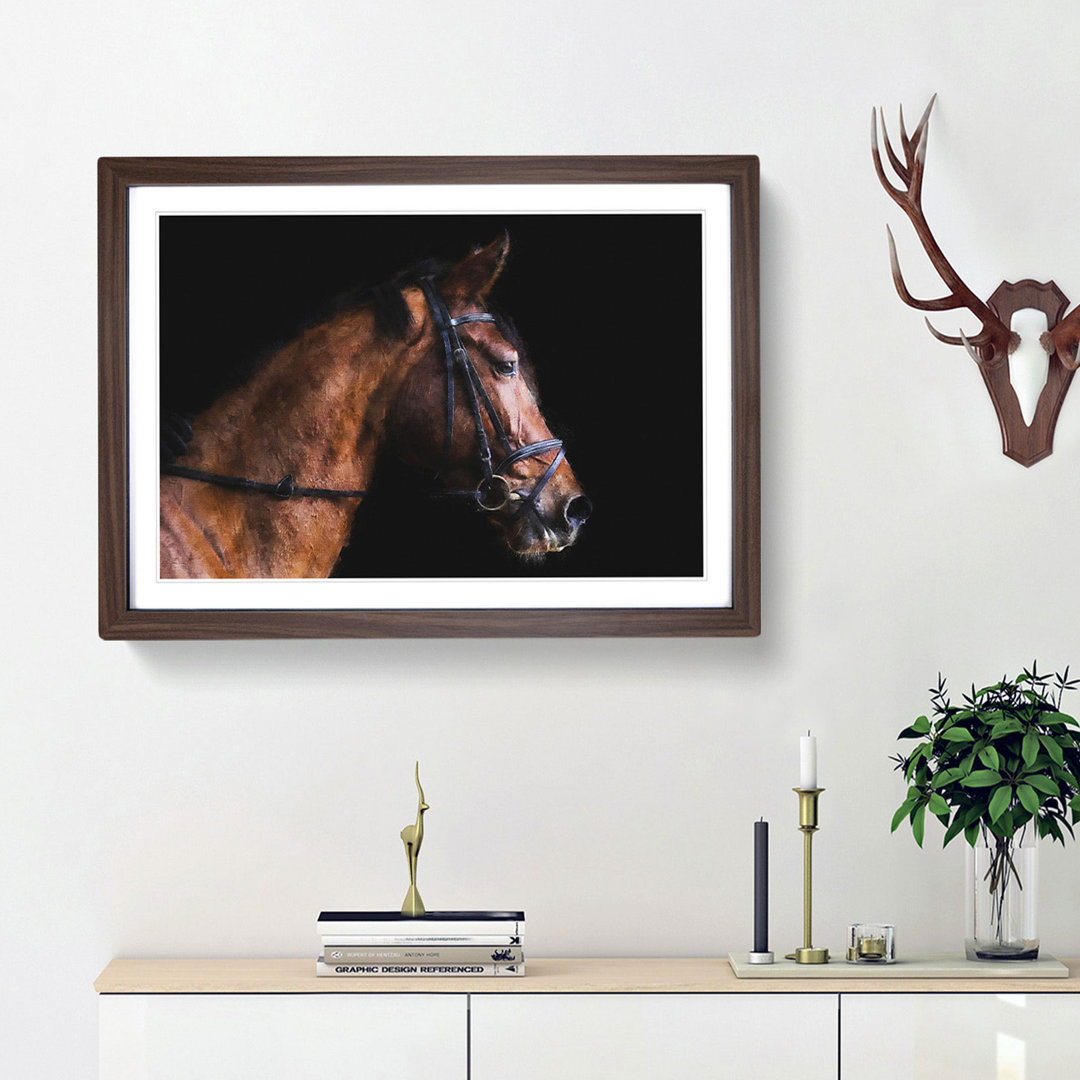 Horse Portrait - Picture Frame Painting Print