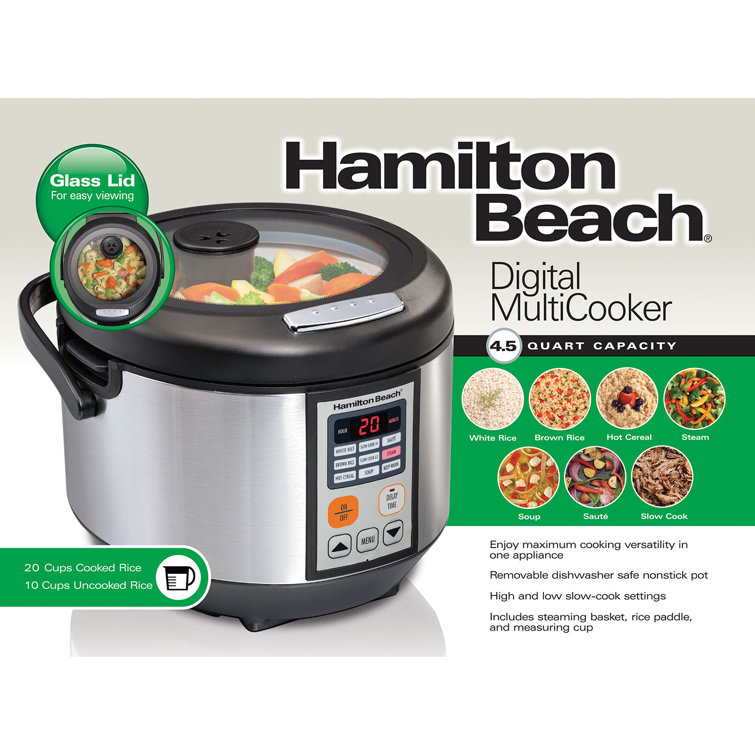 HAMILTON BEACH Digital Multicooker 4.5 Quart Capacity (New) – PayWut