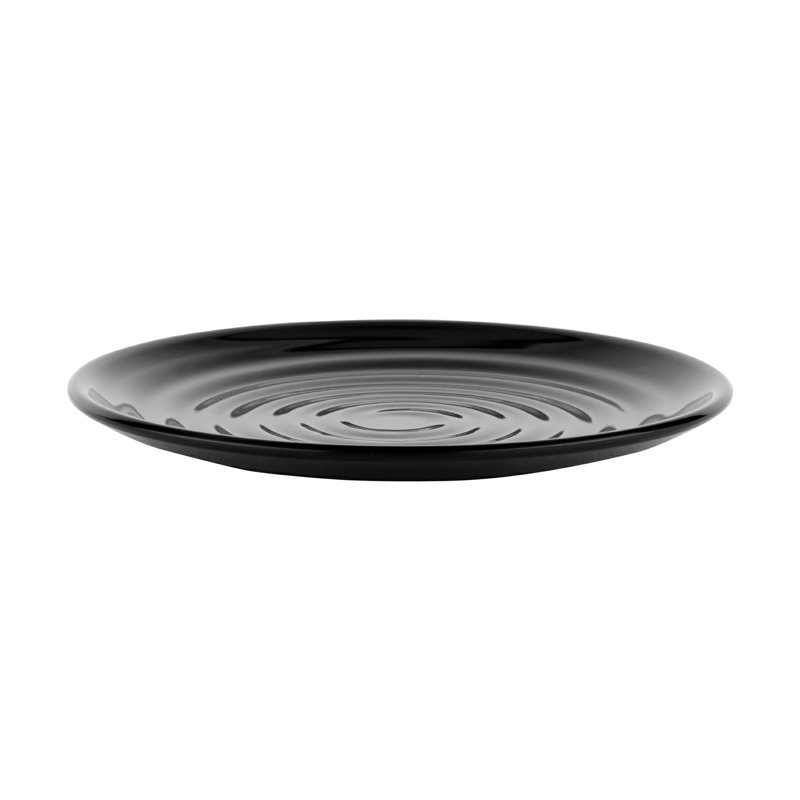 Assiette à pain et beurre rond texturé en mélamine GET, 7,5 po, Noir