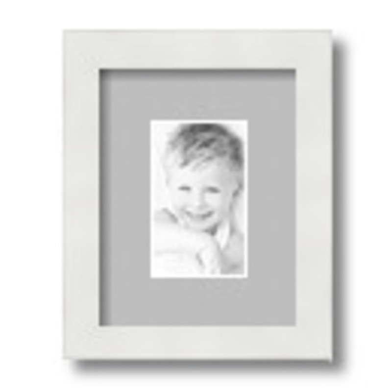 Matte Picture Frame with Mat, Gray