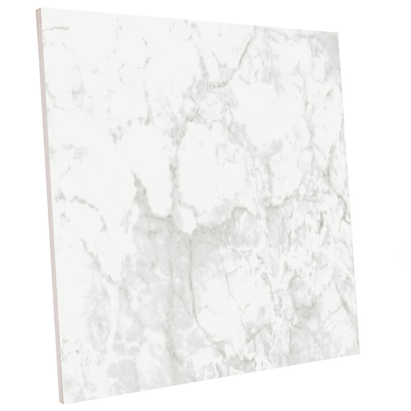 Reve 23-1/2 in. x 23-1/2 in. Porcelain Floor and Wall Tile, White/Gray