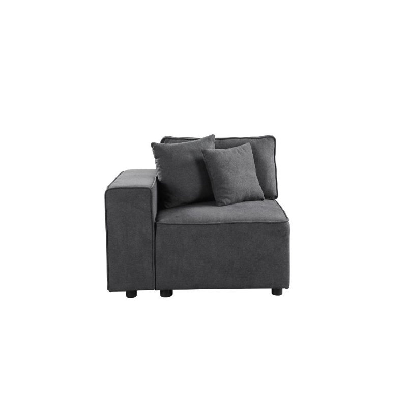 Causeuse modulaire à accoudoirs carrés 76 po Solis