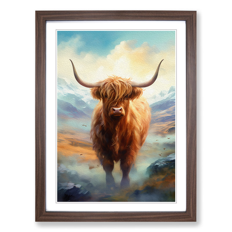 Highland Cow Romanticism - Framed Print