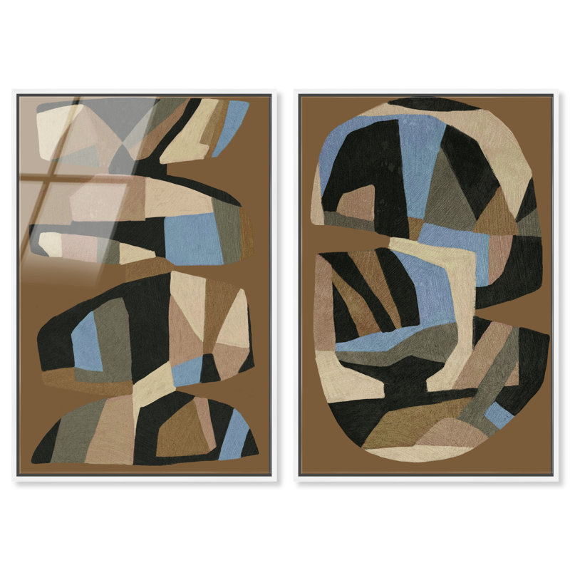 Artisan Potery Set High-Gloss Frameless Acrylic Glass Wall Art Abstract Print by Oliver Gal, Ready to Hang, 10 x 15