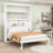 Murphy Bed Cabinet with Built-In Shelves & Hydraulic Lift-106950510-106950512