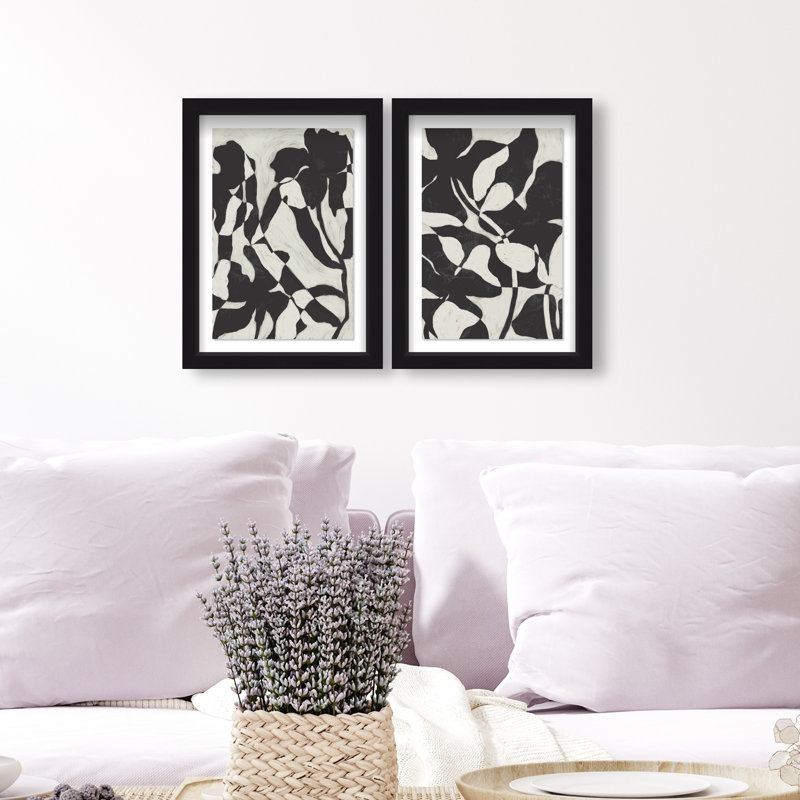 Contrast Nature Set Set by Oliver Gal, 93"H x 63"W, Black Shadowbox