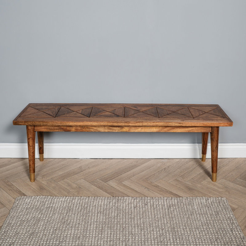 Aryas Solid Wood Storage Bench, 45 H x 140 W x 36 D cm