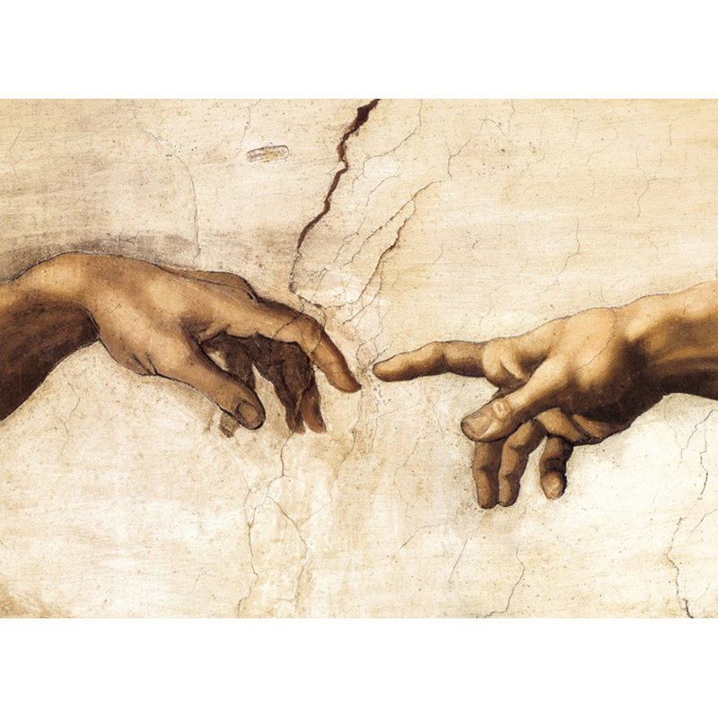La création d'Adam (détail), H 17 po x l 24 po