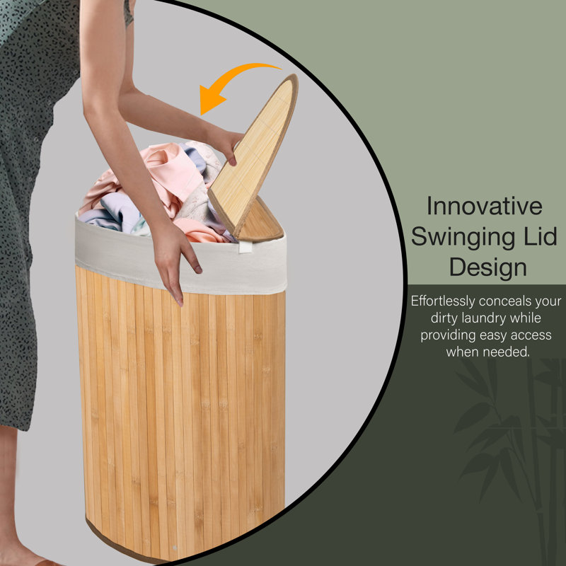 Bamboo Laundry Room Organiser, Natural