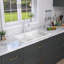 Évier de cuisine en granite simple 27 po x l 19 po avec évier de préparation et passoire - solution de cuisine durable, élégante et multifonctionnelle