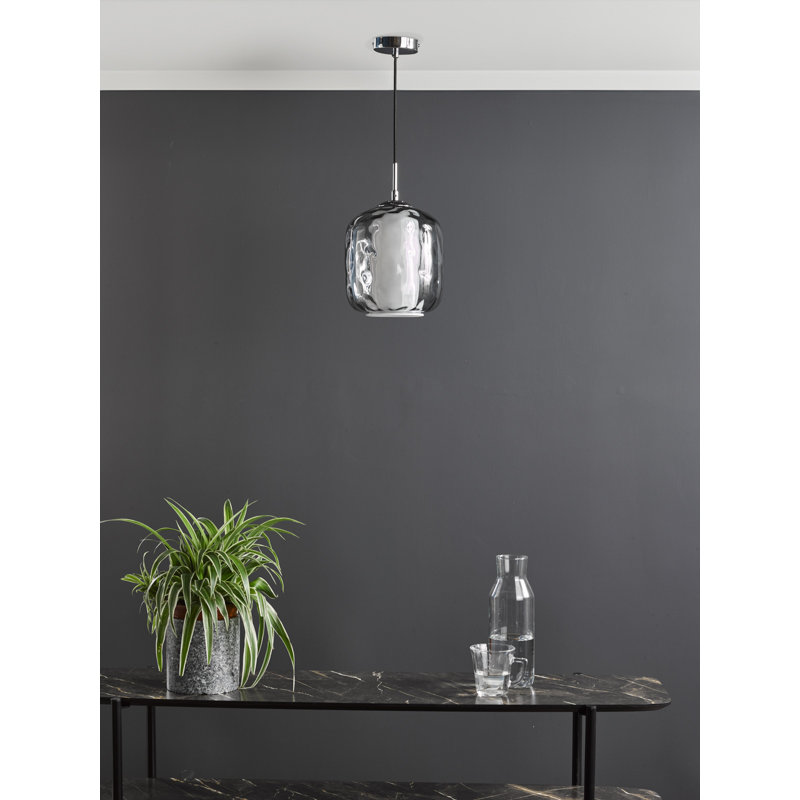 Abdinajib 1 - Light Jar Pendant, Polished Chrome, Smoked
