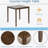 5 Piece Dining Table Set For 4, Counter Height Kitchen Table Set With Square Table