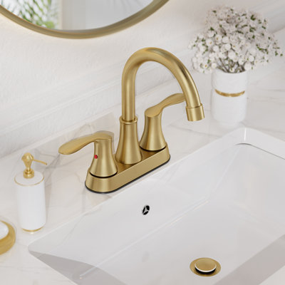 NO 2-handle Bathroom Faucet with Drain Assembly